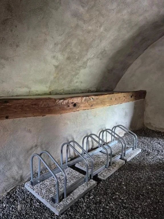 Secure indoor bicycle storage at Casa Regina 21