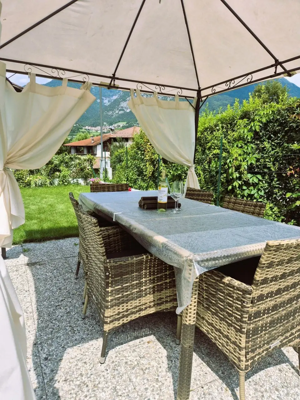 Outdoor space surrounded by Trentino greenery