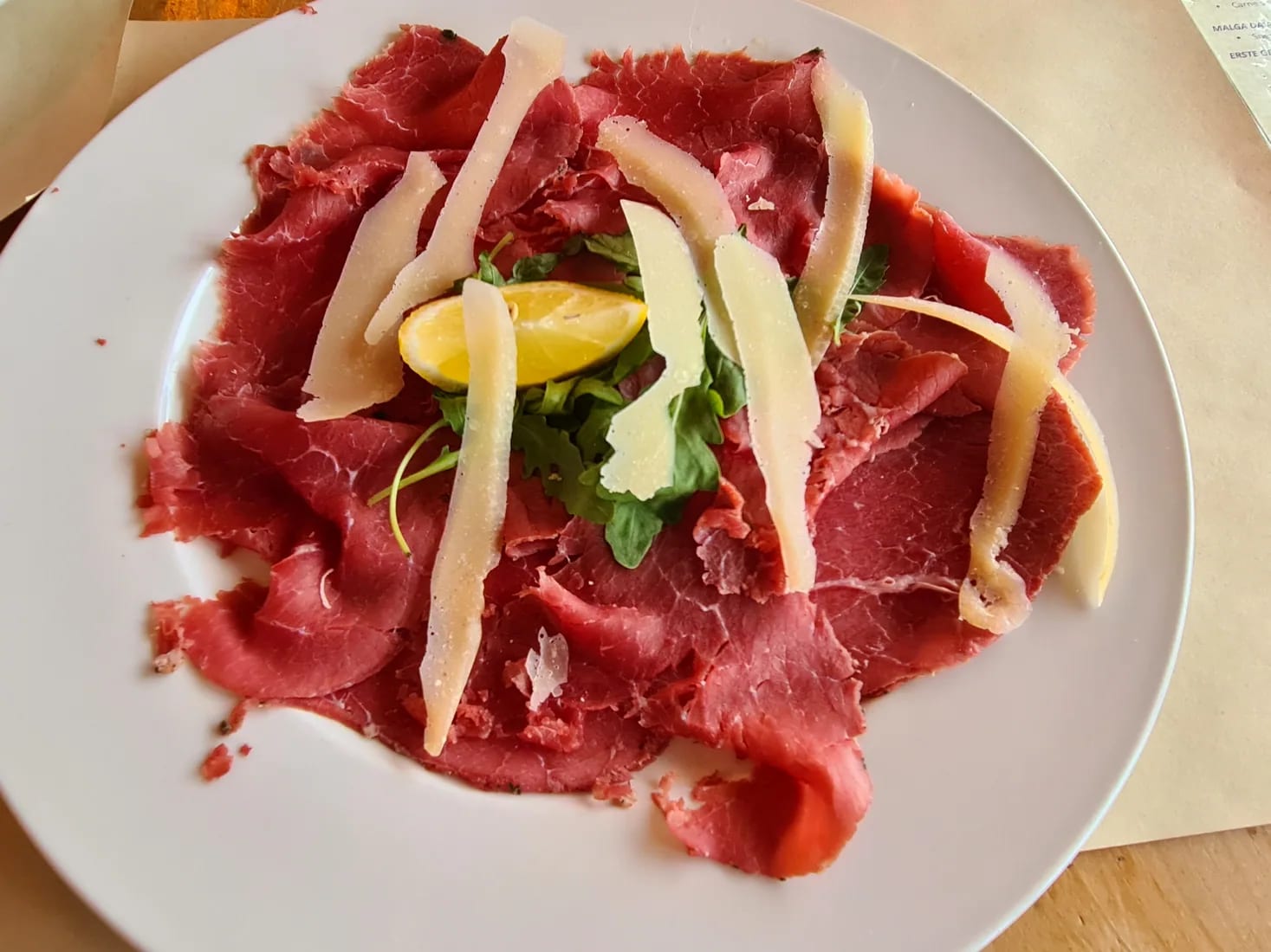 Carne salada with beans, a traditional Trentino dish served by local restaurants